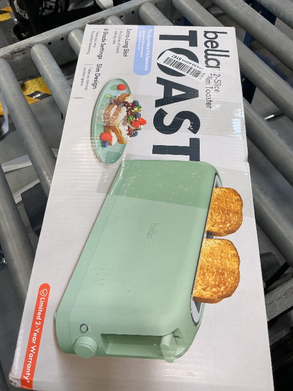 Photo 1 of bella Fits-Anywhere™ 2-Slice Slim Toaster, Long Slot & Extra Wide, Seaglass