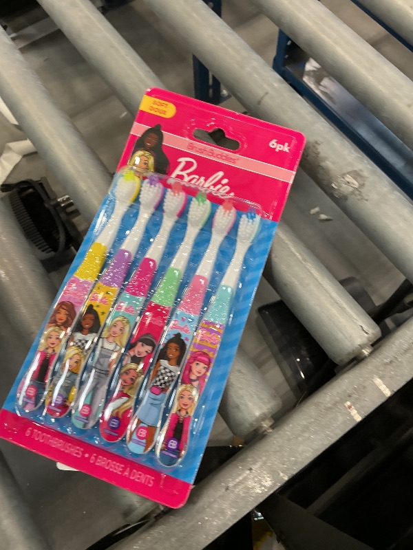 Photo 1 of Brush Buddies Barbie Kids Toothbrushes - 6 Pack