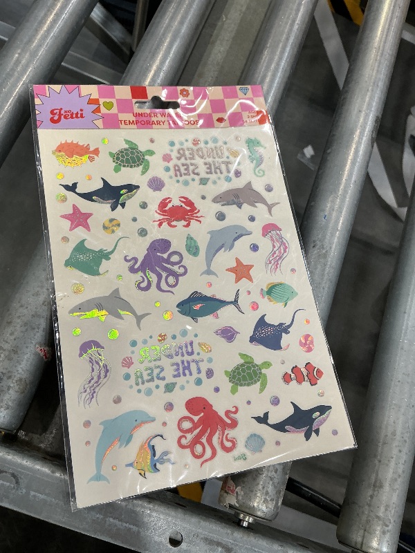 Photo 1 of xo, Fetti 64pc Sea Creature Temporary Tattoos