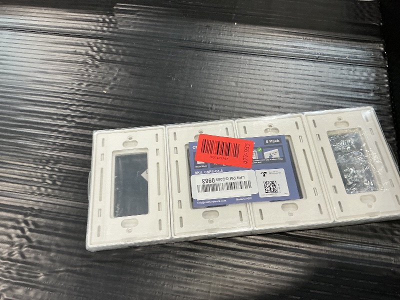 Photo 1 of CML Hardware Decorator Screwless Wall Plate, 8 Pack