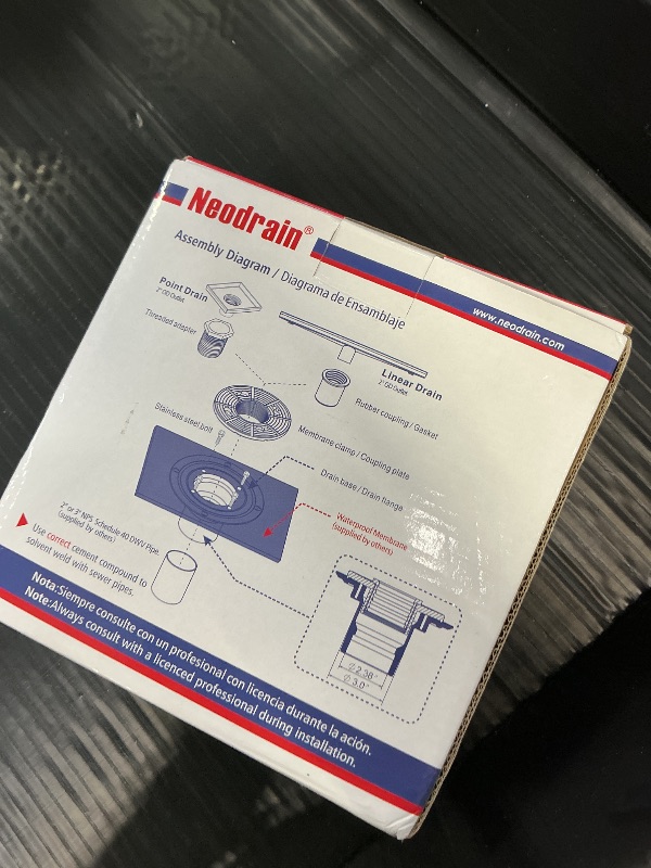 Photo 1 of Neodrain 2" PVC Shower Drain Base Kit