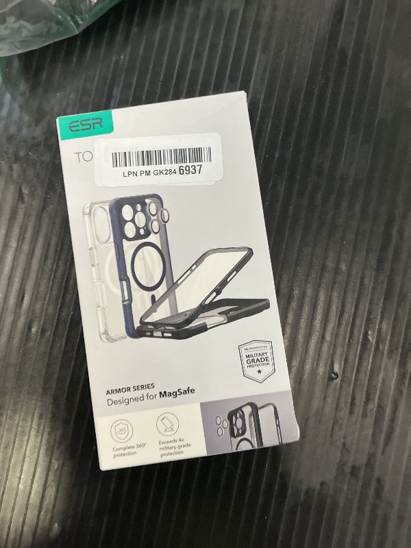 Photo 1 of ESR for iPhone 16 Pro Max Case, Compatible with MagSafe, Full-Body Military-Grade Drop Proof Case with Built-in 9H+ Tempered Glass Screen Protector, Armor Series, Clear