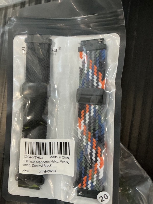 View 2 of Fullmosa 20mm Magnetic Nylon Smartwatch Band