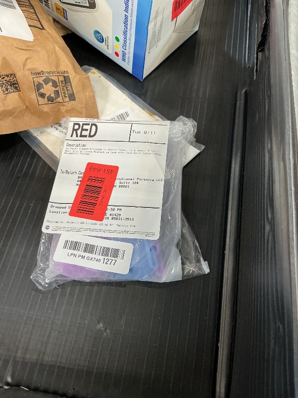 Photo 1 of (2 Pack) ONEBOM Silicone TV Remote Cover, (6.2 Inch*1.5 Inch) Anti Slip Silicone Protective Case with Same Color Lanyard(Glow Blue&Glow Purple)