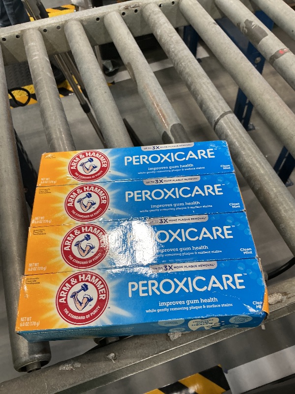 Photo 1 of ARM & Hammer Peroxicare Toothpaste, Clean Mint, 6 oz (4-Pack)