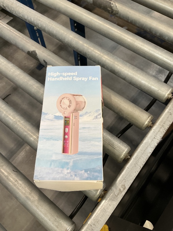 Photo 1 of Qiravo Portable Misting Fan, 3-in-1 Rechargeable Handheld (Rose Pink)