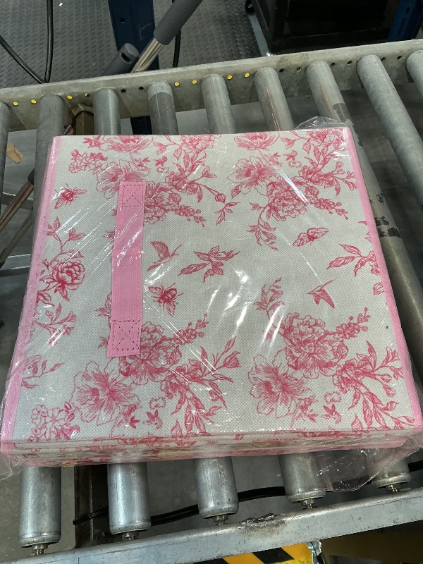 Photo 1 of BBSET 6 Pcs Pink Floral Cube Storage Bins