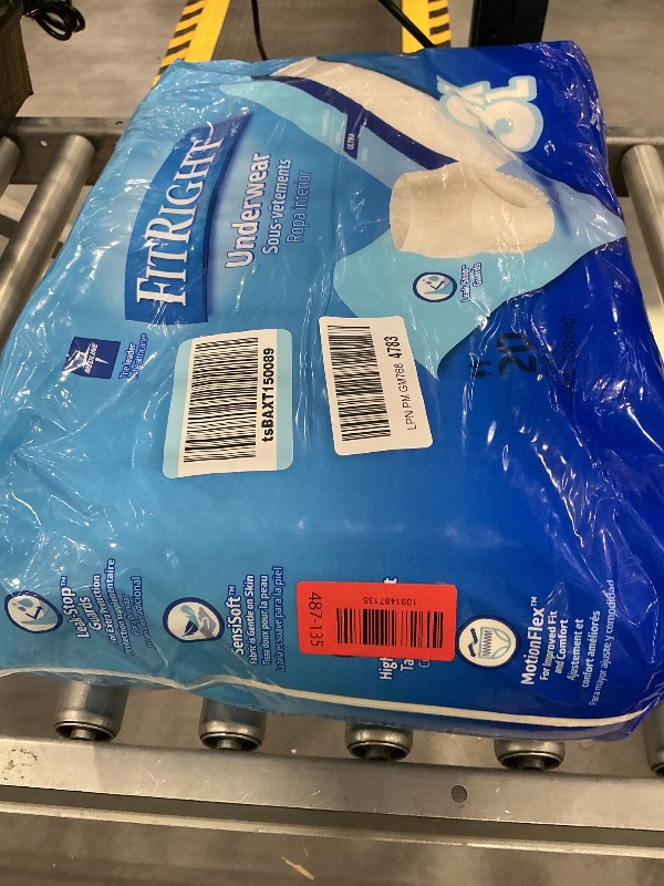Photo 1 of FitRight Adult Incontinence Underwear, Heavy Absorbency, 3X-Large