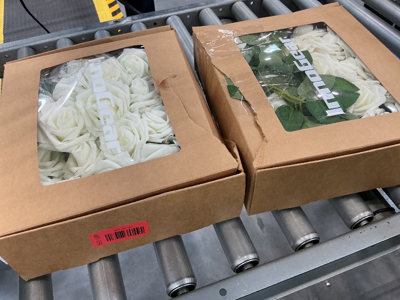Photo 1 of InnoGear 100 Pcs Artificial Roses, Ivory Foam Flowers