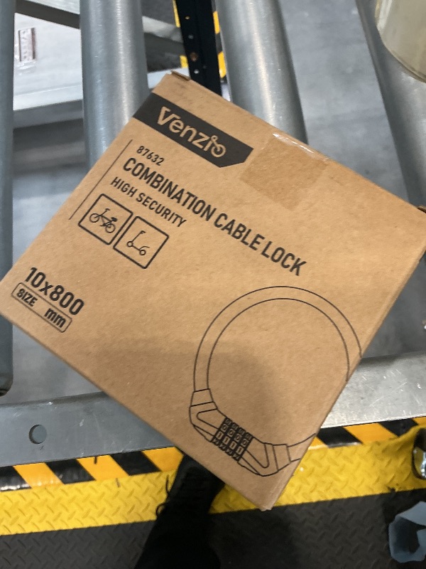 Photo 1 of Venzio 2.62FT Bike Lock Cable, 4-Digit Combination Lock, 10mm (3/8 inch)