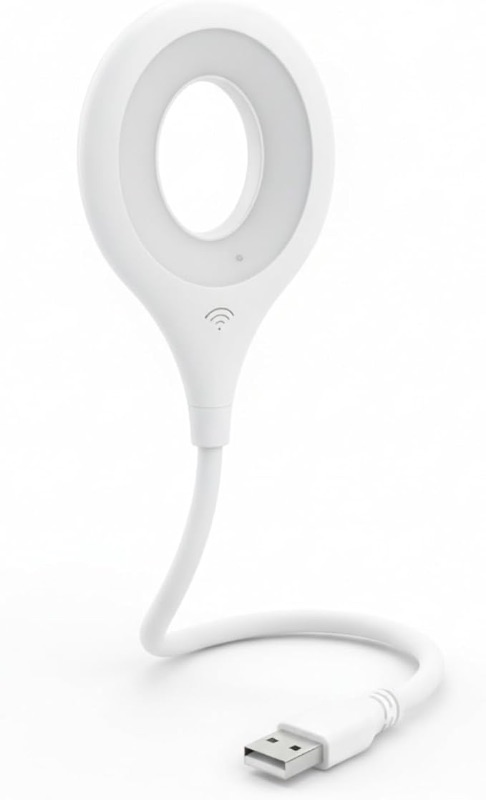Photo 1 of USB Voice-Control Night Light — Plug-in LED Gooseneck Bedside Lamp, 3 Color Modes & 3 Brightness Levels, Voice Activated & Touch Control, Flexible USB Gooseneck for Reading, Nursery & Travel