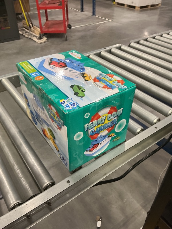 Photo 1 of Ferry Bath Toy with Mini Cars, Floating Toy Boat & Slide-Out Ramp Water Play Set for Bath, Pool & Beach, Ages 3+