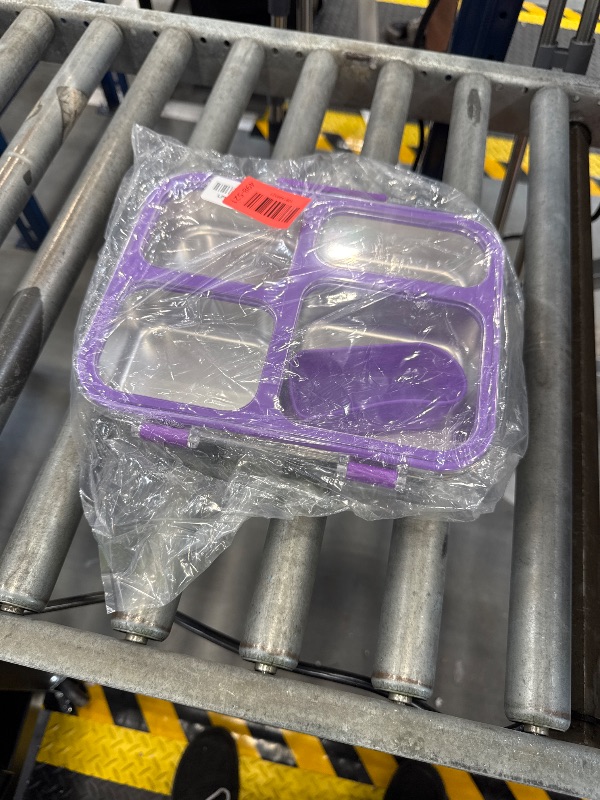 Photo 1 of Zeekala Stainless Steel Bento Box, 4 Compartments, Purple