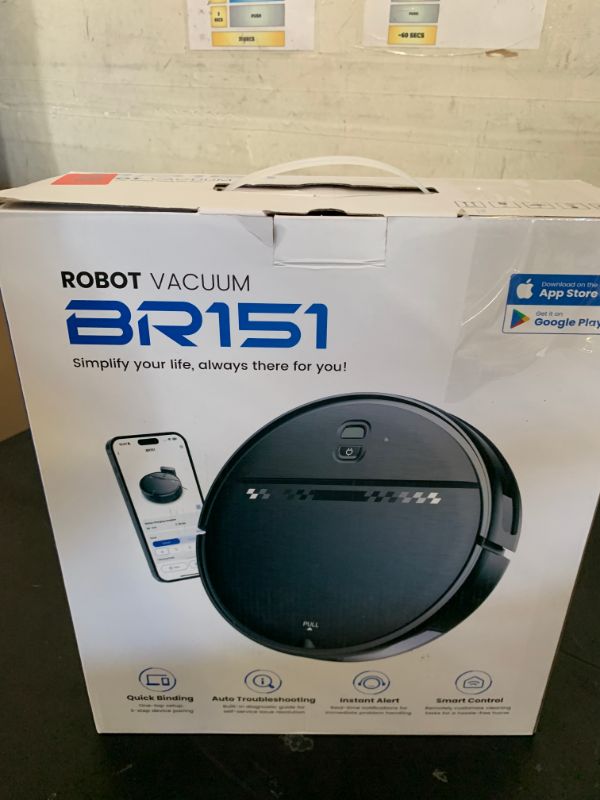 Photo 1 of ZC WAS Robot Vacuum and Mop, 2300Pa, 2.87" Slim, App/Voice Control, Gray