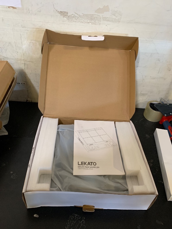 Photo 1 of LEKATO Percussion Sample Pad, Electric Drum Pad with 9 Velocity-Sensitive Drum Pad, Electronic Drum Set Pad Multipad with MIDI out, USB MIDI, AUX, Looper, Trigger inputs, 592+ Sounds (PD705)