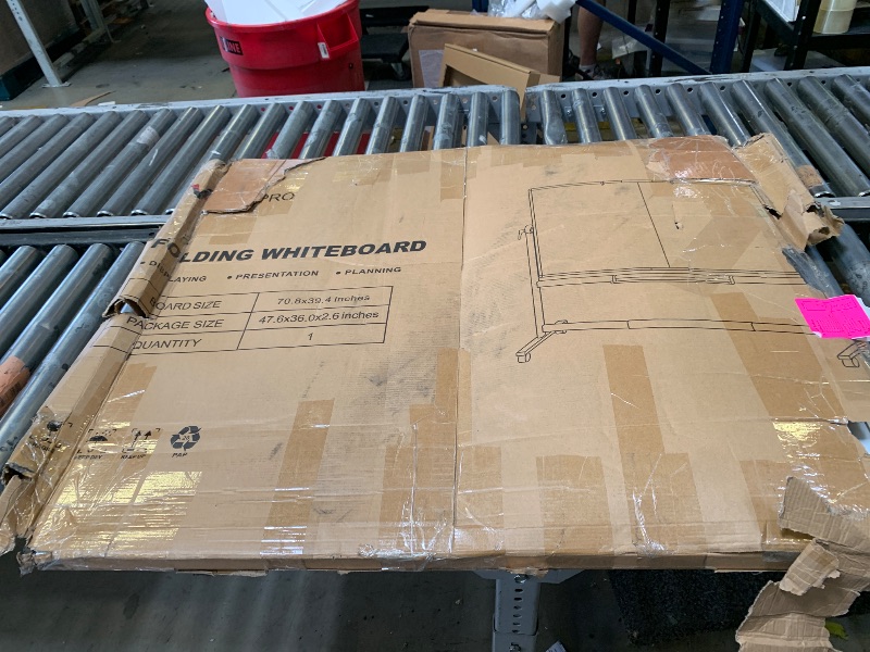 View 2 of VIZ-PRO Rolling Whiteboard, 72" x 40" Mobile White Board with Stand