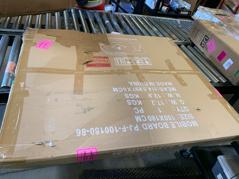 Photo 1 of Large Rolling Whiteboard on Wheels 72" x 40" Aluminum Frame