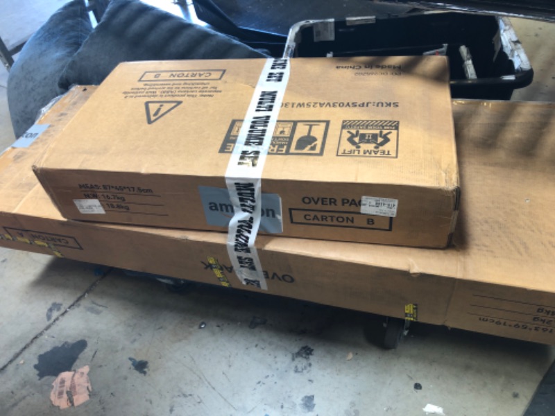 Photo 1 of Decofy 67" Farmhouse L-Shaped Standing Desk with Charging Station (FACTORY SEALED) MULTIBOX