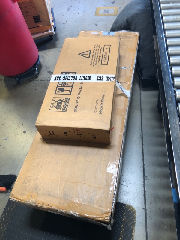 Photo 1 of Decofy 67" Farmhouse L-Shaped Standing Desk with Charging Station (FACTORY SEALED) MULTIBOX