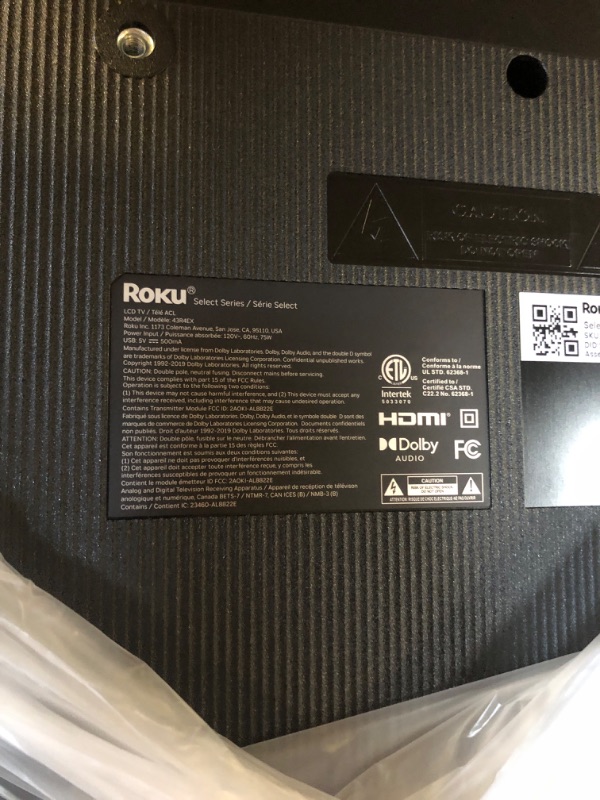 Photo 1 of Roku 43-Inch Select Series Smart TV 2026-4K HDR TV - RokuTV