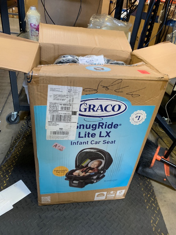 Photo 1 of Graco SnugRide Lite LX Infant Car Seat, Lightweight Rear-Facing Seat for Babies 4–30 lb, 4-Position Adjustable Base, Latch Installation & ProtectPlus Engineered, Studio