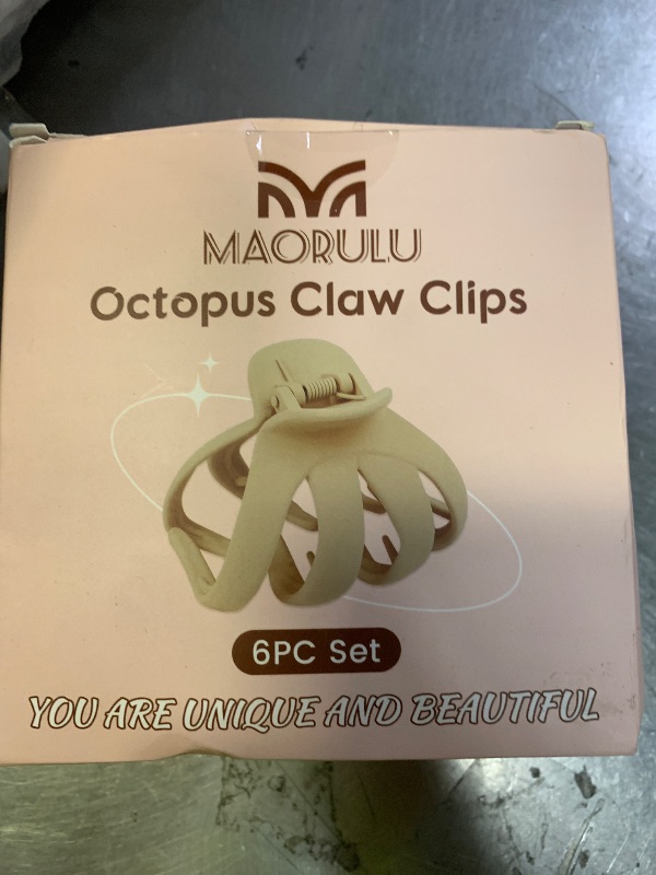 Photo 1 of MAOR ??? Claw Clips for Women, 6 Pcs Medium Octopus Hair Accessories