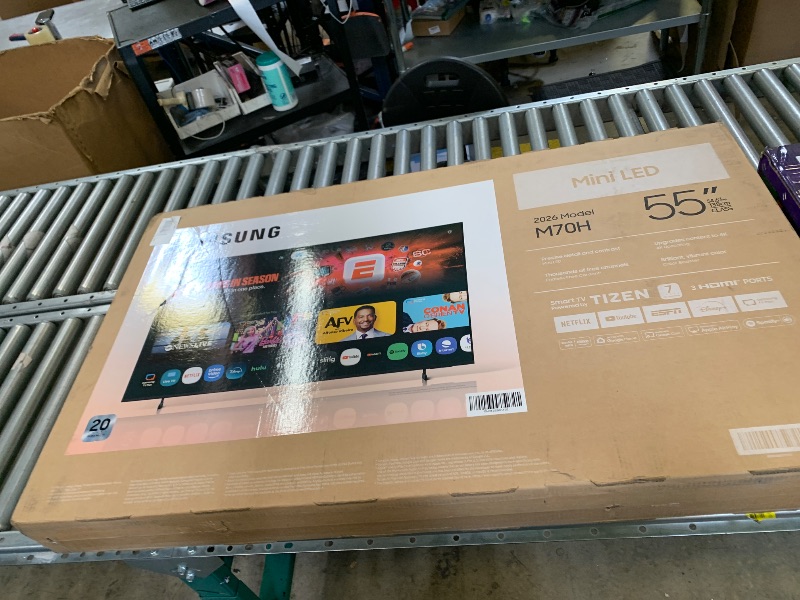 Photo 1 of Samsung 55-Inch Class M70 Series Mini LED 4K, Smart TV 2026 Model Samsung Vision AI Companion, Mini LED Processor 4K, Pure Spectrum Color, Bluetooth, Motion Xcelerator DLG 120Hz + Wall Mount(Renewed)
