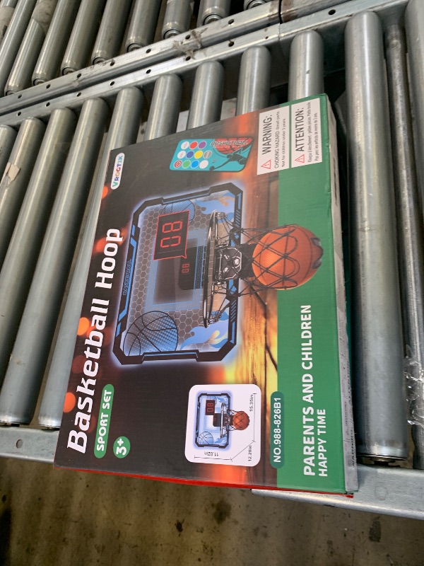 Photo 1 of VROGTIK Indoor Basketball Hoop with LED Lights & Scoreboard
