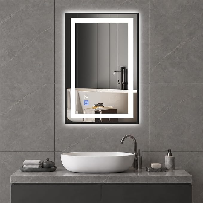 Photo 1 of Bathroom Mirror with Lights, 36 x 24, 3CCT, Antifog, Black Frame