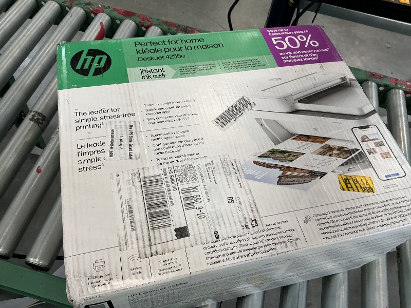 Photo 1 of HP DeskJet 4255e Wireless All-in-One Color Inkjet Printer, Scanner, Copier, Best-for-Home, 3 Month Instant Ink Trial Included. This Printer is only 2.4 ghz Capable. AI-Enabled (588S6A)
