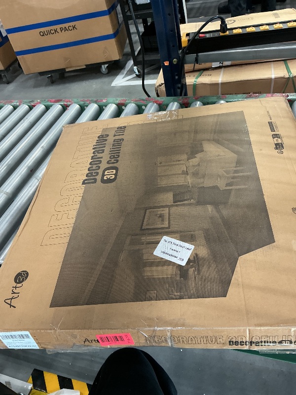 Photo 1 of Art3d 24-Pack PVC 2'x2' Drop Ceiling Tiles - Black