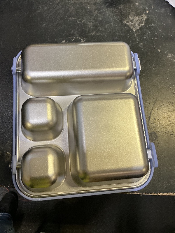 Photo 1 of Elk and Friends Stainless Steel Bento Lunch Box - Misty Blue