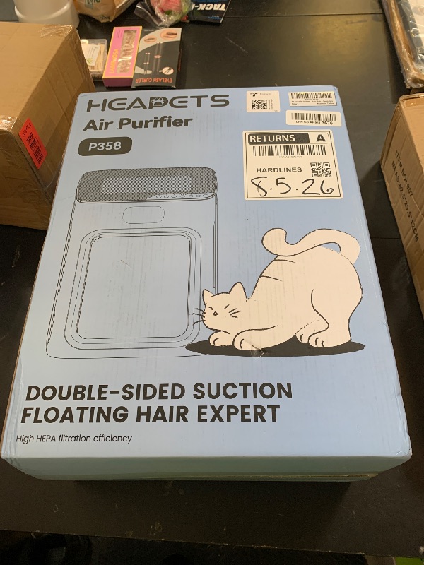 Photo 1 of HEAPETS P358 Air Purifier | White & Grey | 2500 Sq Ft