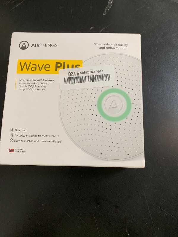 Photo 1 of Airthings Wave Plus Radon & Air Quality Monitor