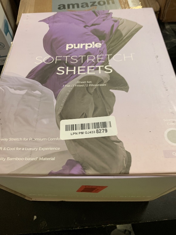 Photo 1 of Purple SoftStretch Sheet Set, Queen, Cooling Rayon Blend Bed Sheets