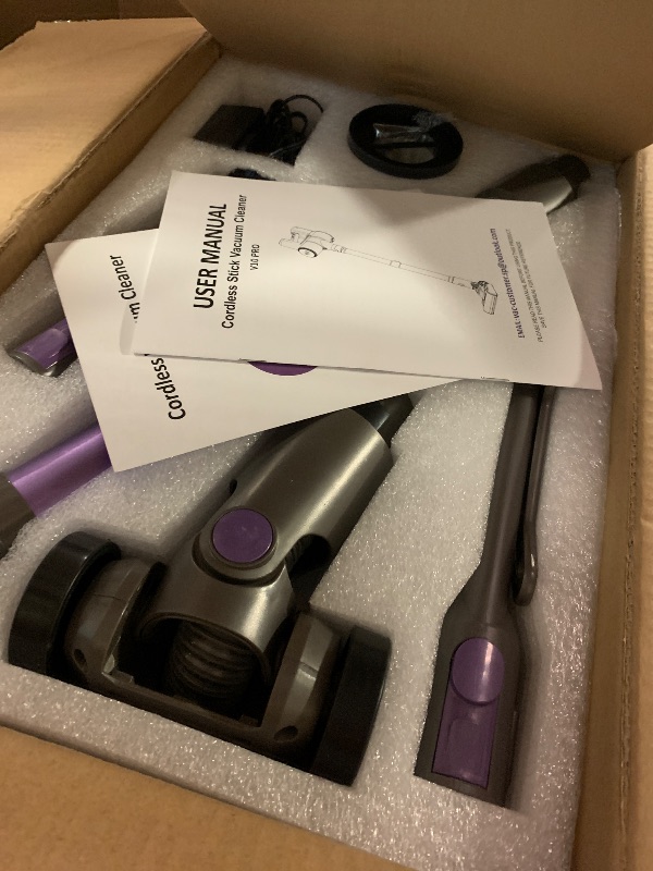 Photo 1 of Cordless Vacuum Cleaner,Vacuum Cleaner for Home with Brushless Motor,Lightweight Stick Vacuum with Self-Standing and Touch Screen,Hardwood Floor Vacuum for Pet Hair,Carpets,Tile(Wisteria Purple)