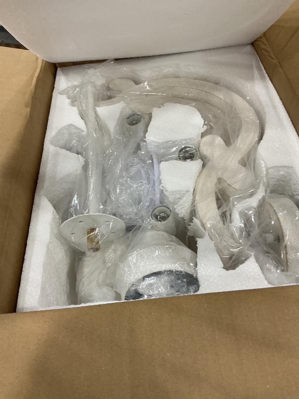 Photo 1 of YCZHCC Farmhouse Chandelier, 17.7" Distressed White