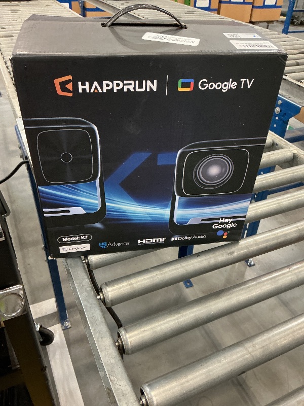 Photo 1 of HAPPRUN 2500 ANSI Outdoor Projector with Google TV, 4K Decoding