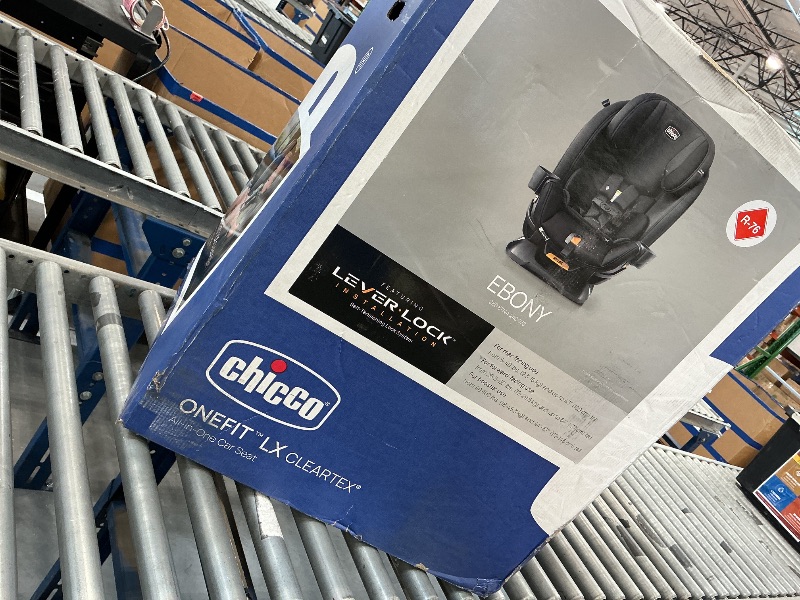 Photo 1 of Chicco OneFit LX ClearTex All-in-One Convertible Car Seat
Slim Seat, Extra Rear-Facing Legroom, Self-Tensioning Lock System, Washable ClearTex Fabrics, 5-100lbs., Ebony