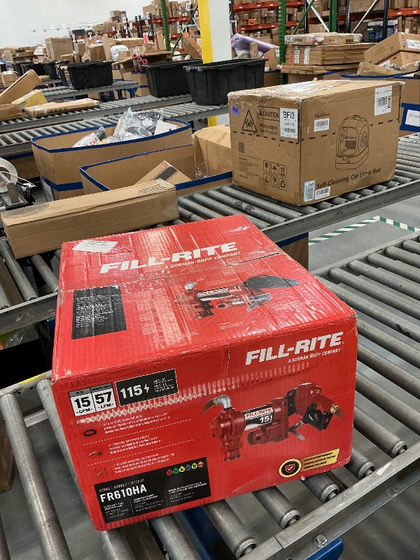 Photo 1 of Fill-Rite FR610HA 115V 15 GPM Fuel Transfer Pump w/Discharge Hose & Automatic Nozzle (Red) | Gasoline, Diesel, Kerosene, Ethanol & Methanol Blends & Biodiesel