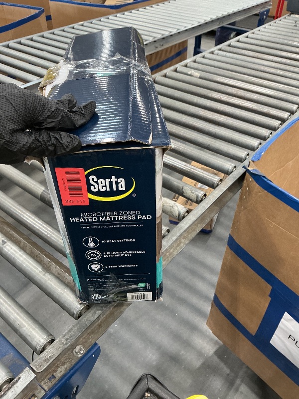 View 3 of Serta Dual-Zone Heated Mattress Pad Full, Independent Body & Foot Heating