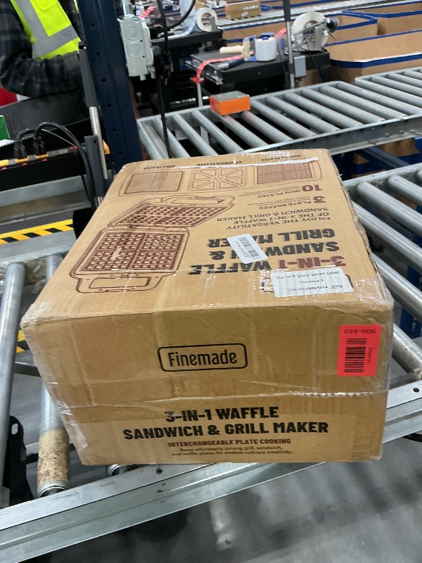 View 2 of FineMade 3-in-1 Waffle Maker, Sandwich Press, and Grill