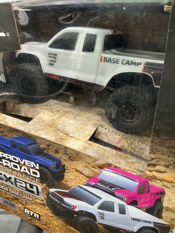 Photo 1 of Axial RC Truck 1/24 SCX24 Base Camp 4x4 Rock Crawler Brushed RTR(Everything Needed to Run is Included) - White, AXI-1219T1