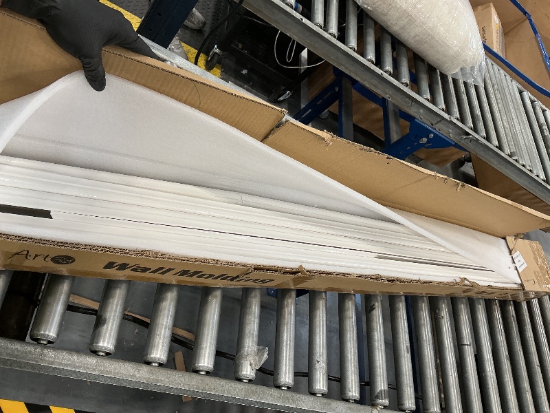 View 3 of Art3d Pre-Cut Wall Molding Set White Polystyrene Panels