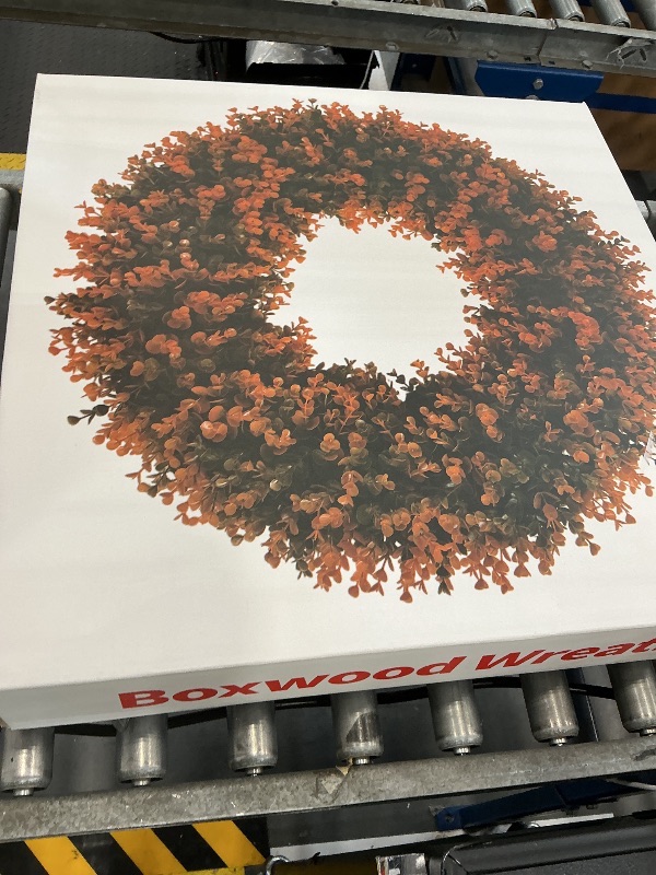 View 2 of PickTop 28 Inch Artificial Fall Boxwood Wreath