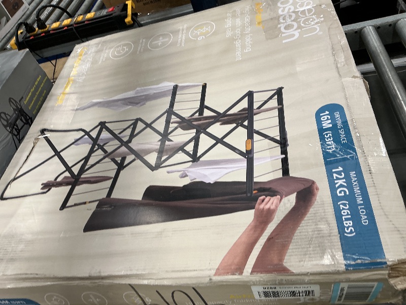 View 2 of Joseph Joseph AirFrame 3-Tier Folding Clothes Drying Rack, Space Saving
