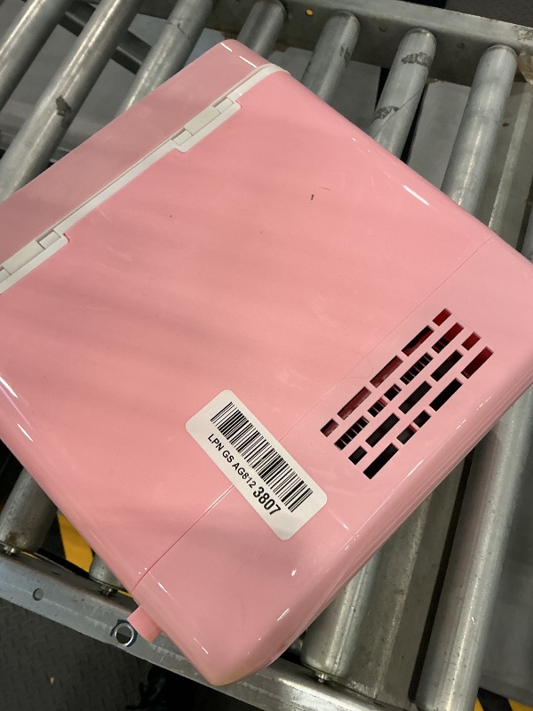 Photo 1 of CUTIEWORLD 4L Mini Fridge with LED Mirror, Blush Rose