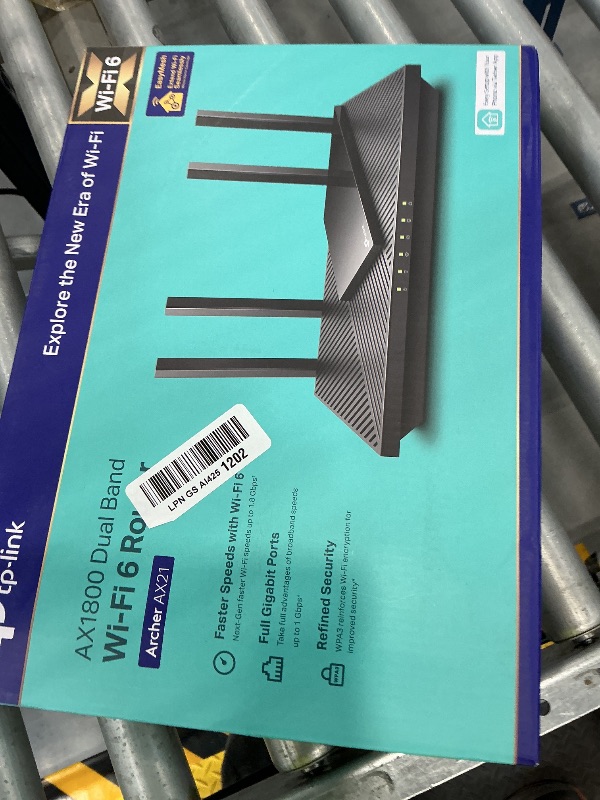 Photo 1 of TP-Link AX1800 WiFi 6 Router (Archer AX21)