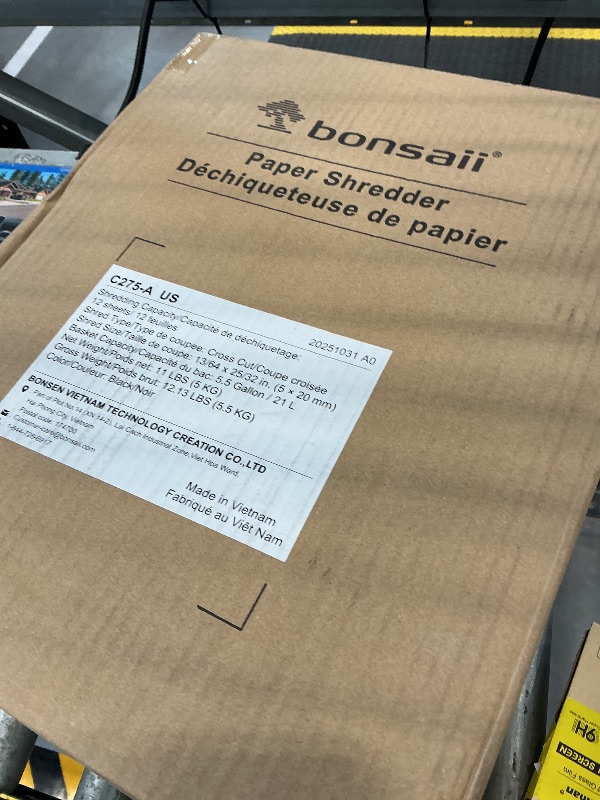 Photo 1 of Bonsaii 12-Sheet Cross Cut Paper Shredder, P-4 Security