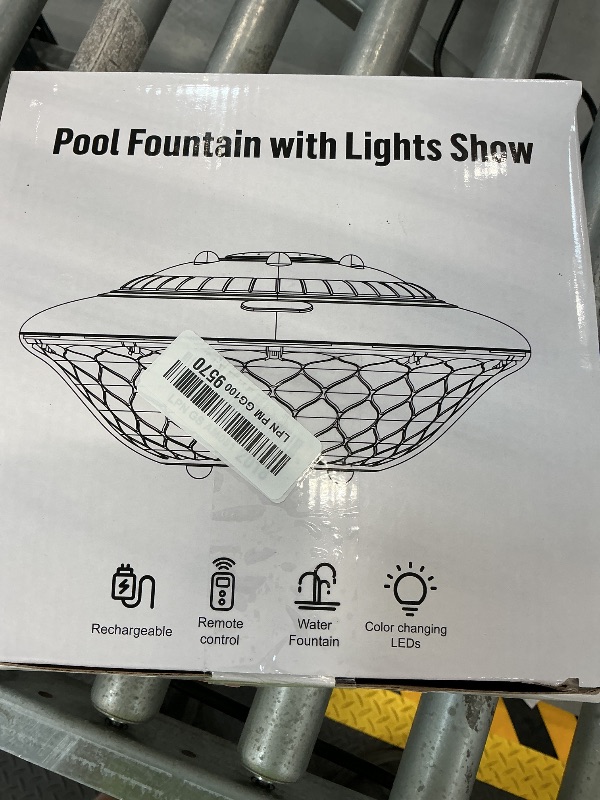 Photo 1 of JEMULICE Floating Pool Fountain with Lights and Remote